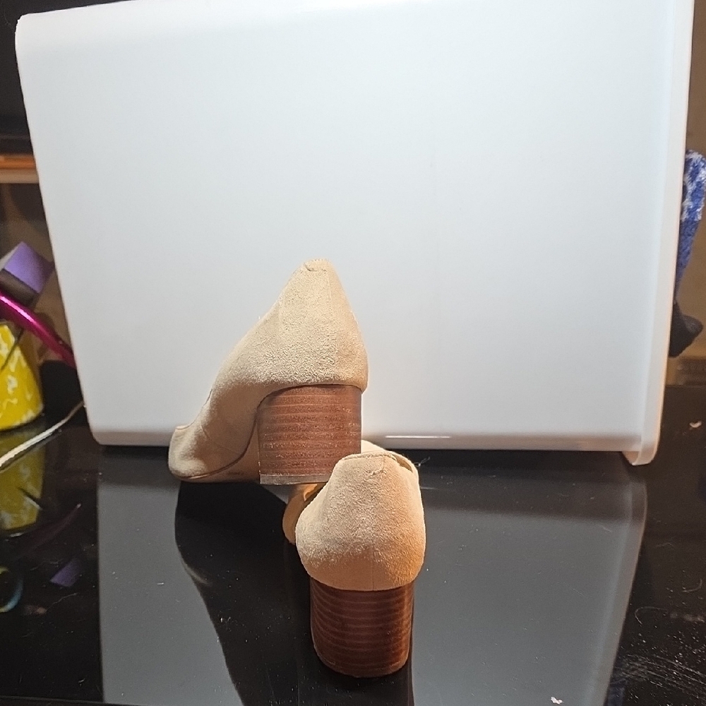 Sole Society Beige Suede Block Heels - Picture 5 of 7